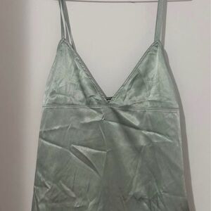 Sleek Satin Mint green Slip Top